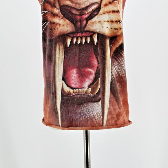 Mountain Lion All Over Graphic Customized T-Shirt Size Small Y2K 90s Cut-Out - Picture 4 of 6